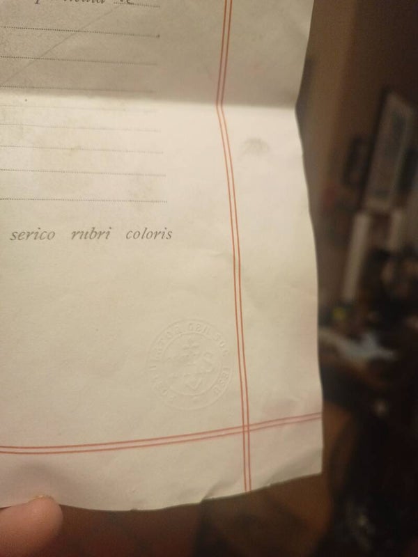 cross relic and document