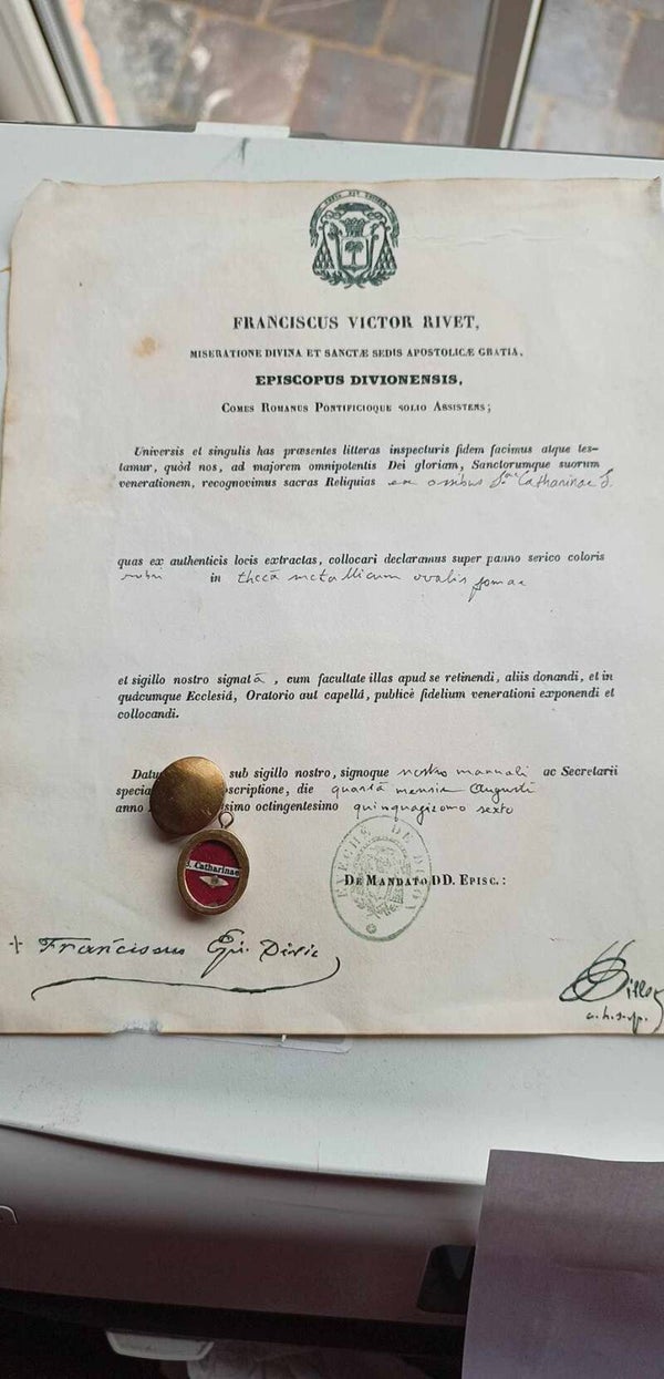 saint catherine of sienna relic and document