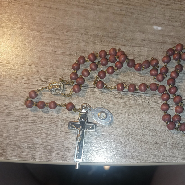 Garabandal relics pine from garabandal piece of rosary kissed by saint michael the archangel and a piece of the prayerbook kissed by the virgin mary