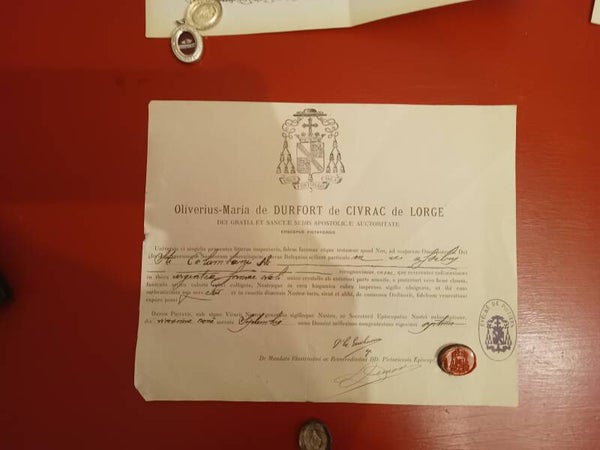 Saint Columbani columban relic abbot and document