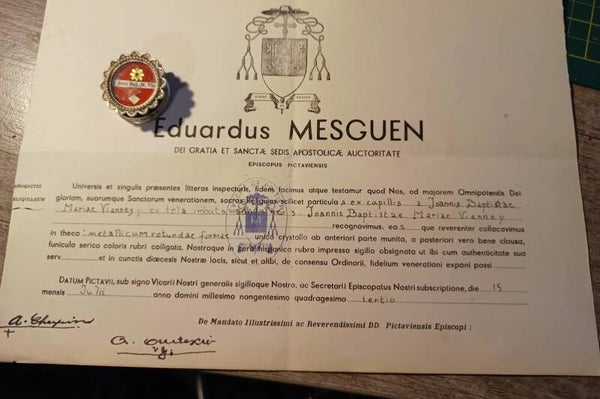 john baptist vianney relic - first class blood and hair RARE