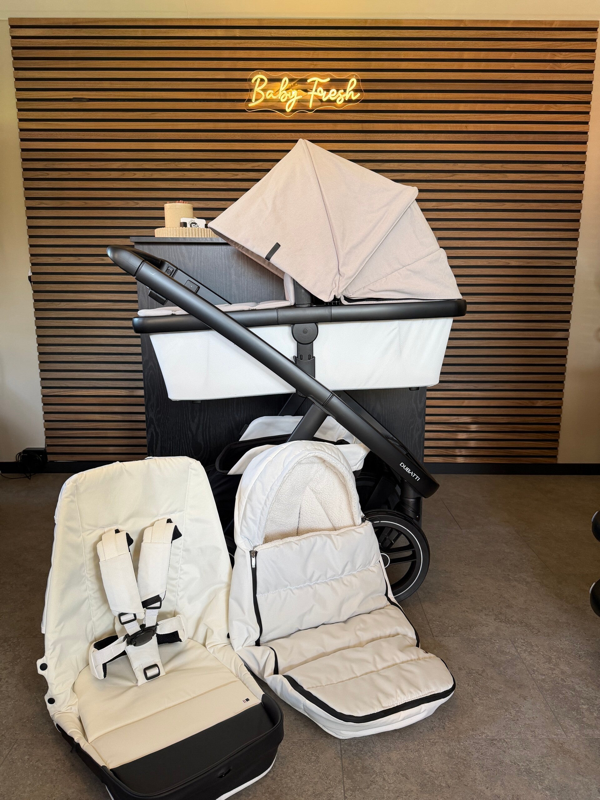 Dubatti Two • Frosted White/ Soft Taupe