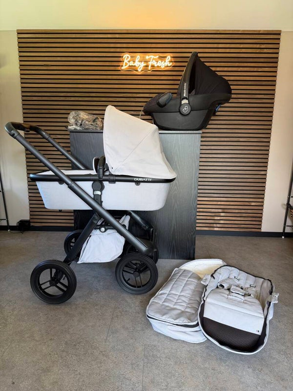 3-1 SET: DUBATTI GREY + ACCESSOIRES & MAXICOSI