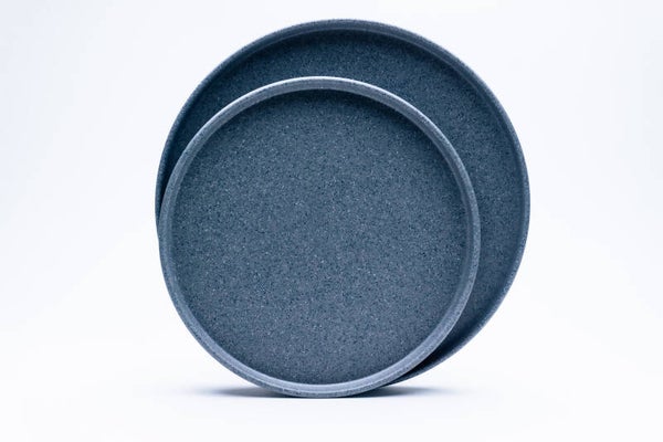 PLATO REDONDO PLANO LUJO DE MELAMINA GRIS