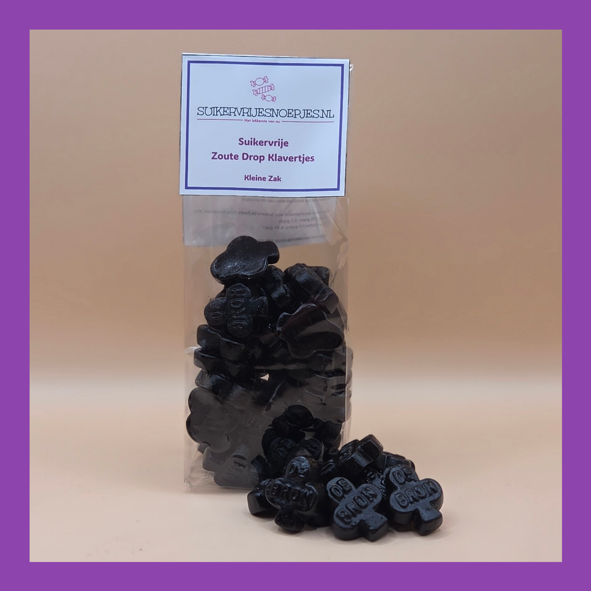 Suikervrije Zoute Drop Klavertjes