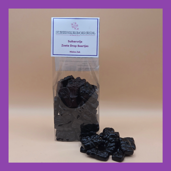 Suikervrije Zoete Drop Beertjes
