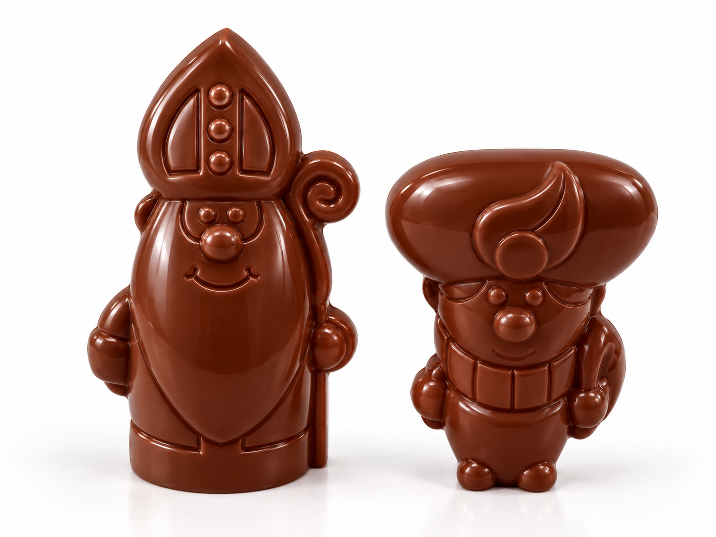 Mini Sint en Piet 9cm puur