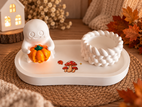 Unterteller mit Teelicht -Spooky