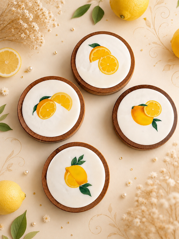 🍋 Sommerliche Untersetzer mit Zitronen-Motiv
