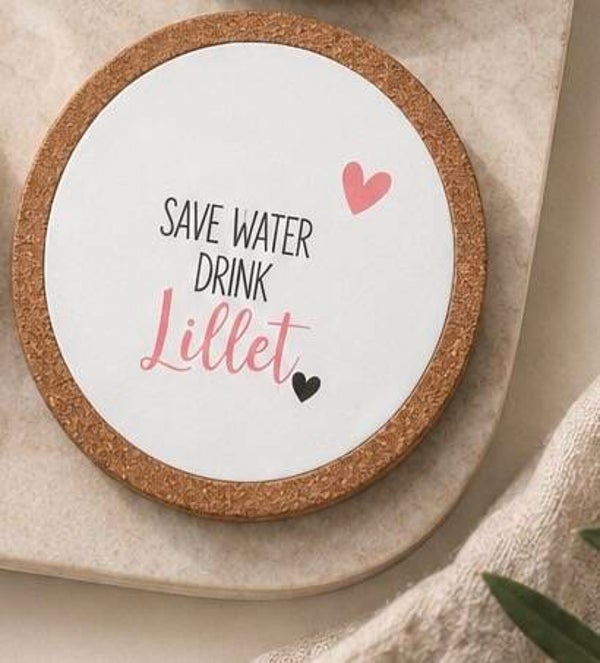 Kork-Gips Untersetzer-Save Water