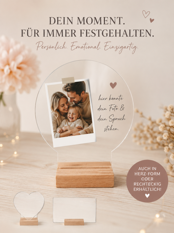 Acryl-Aufsteller - personalisiert rund
