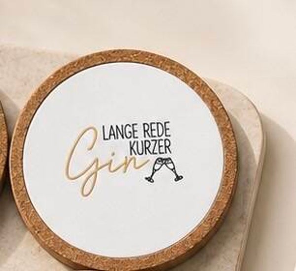 Kork-Gips Untersetzer -Gin