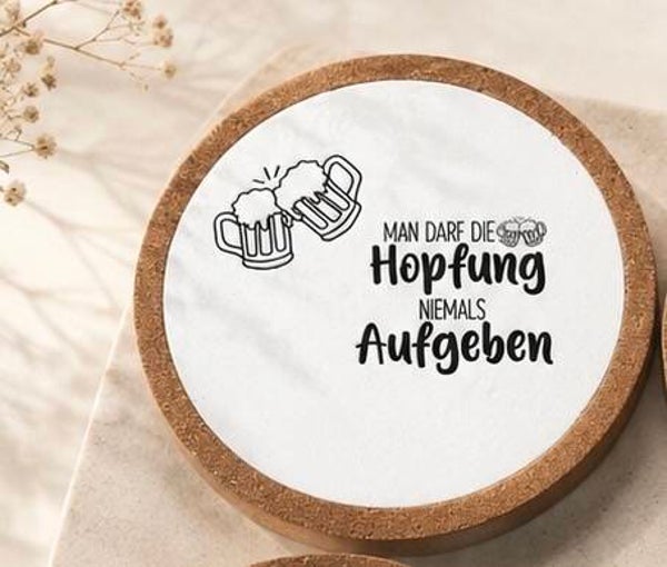 Kork-Gips Untersetzer- Hopfnung