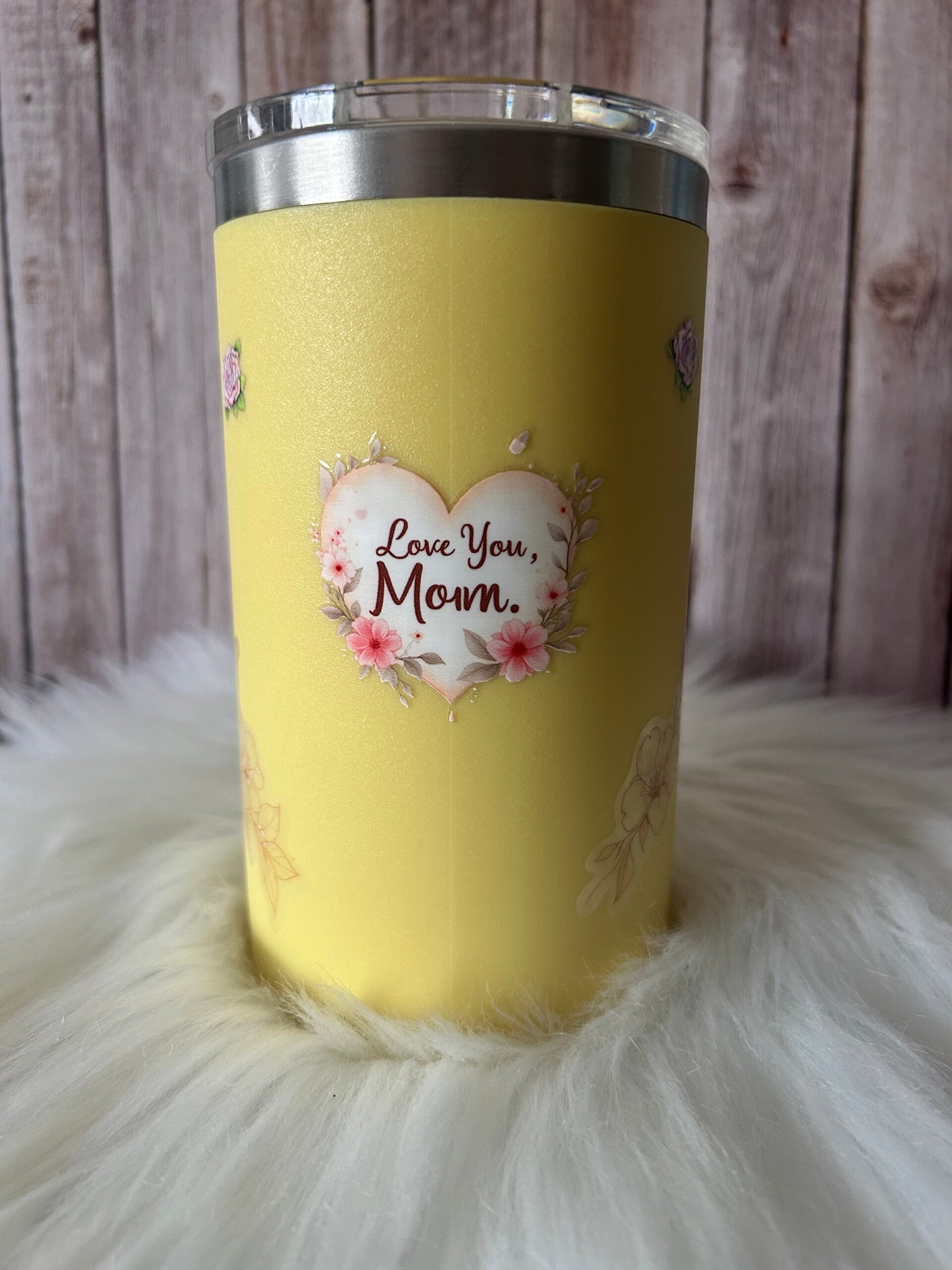 Thermobecher mit Griff gelb- Muttertag