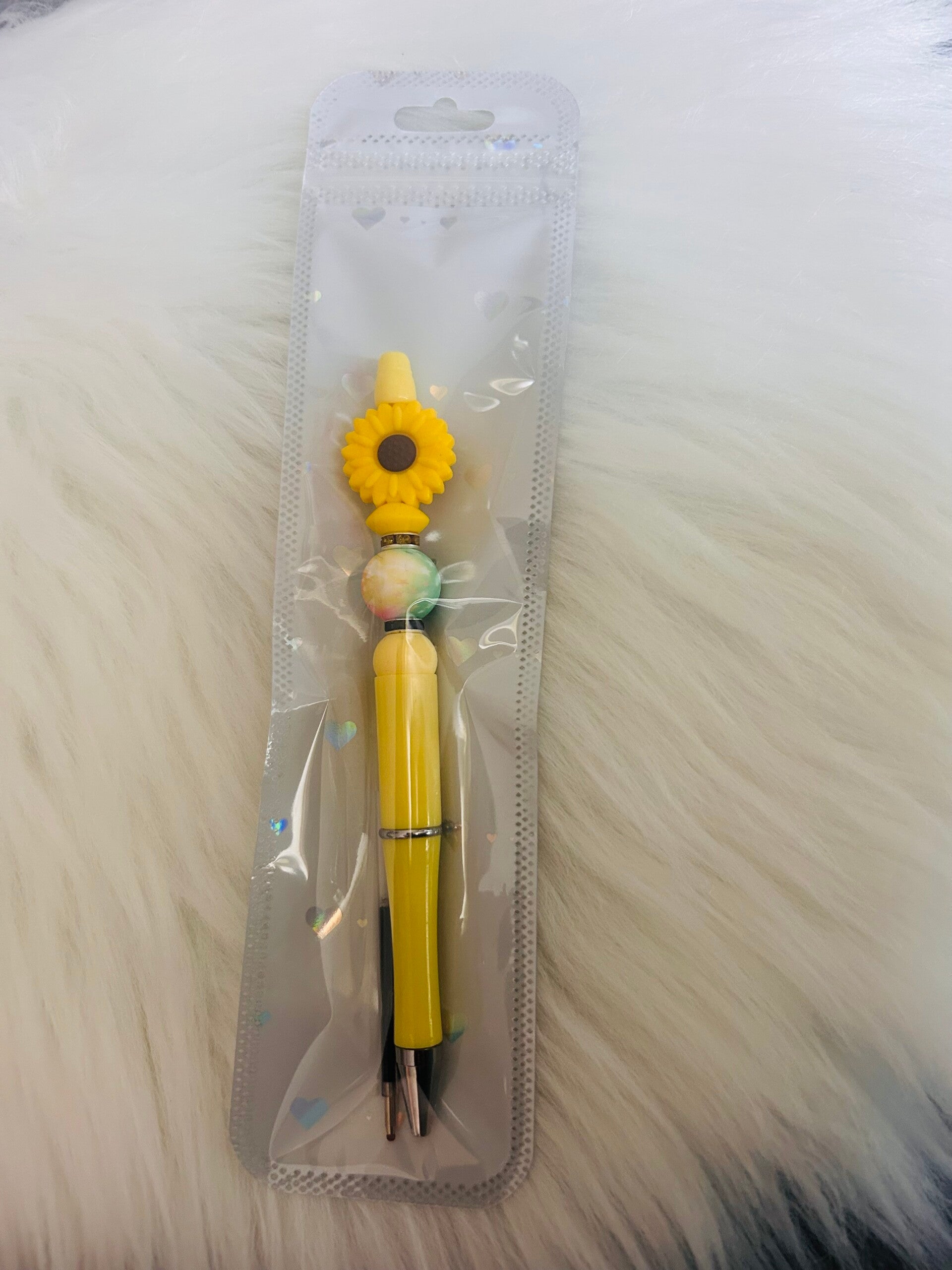 Kugelschreiber mit Ersatzmiene- Sonnenblume
