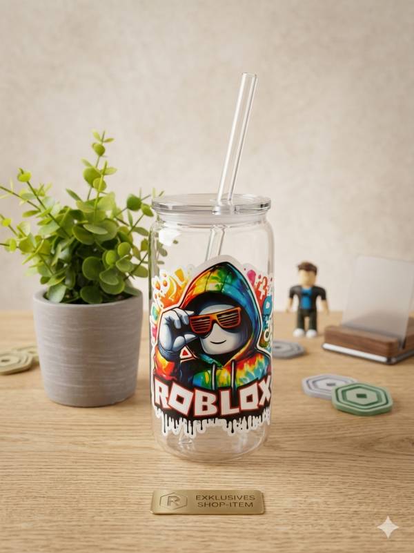 Trinkbecher mit Strohhalm- Roblox
