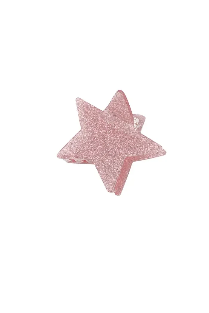 Haarclip shining star - roze