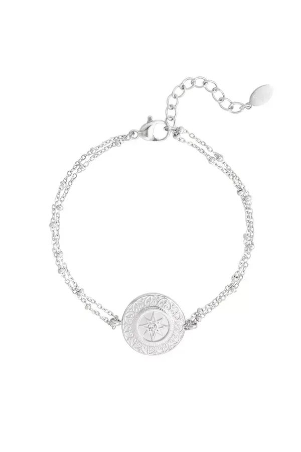 Dubbele armband ster-coin