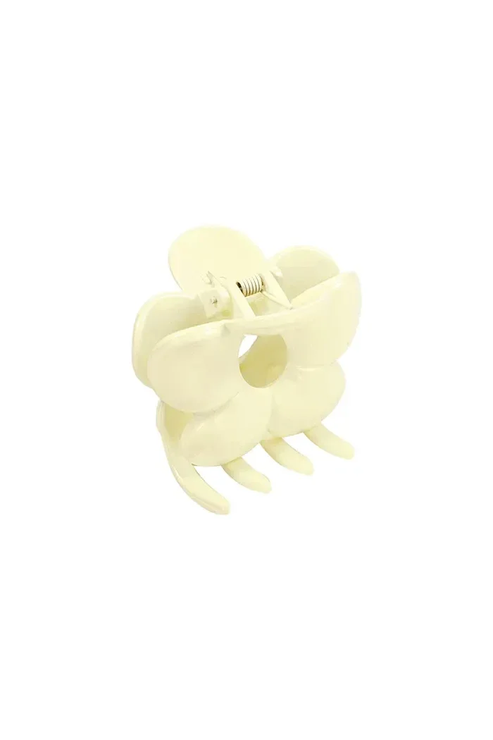 Haarclip bloem - creme