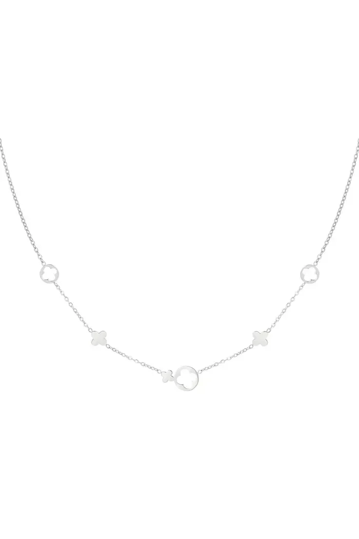 Ketting klaver - zilver