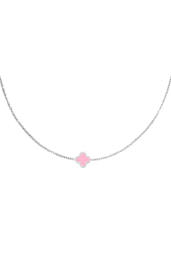 Ketting klaver - roze