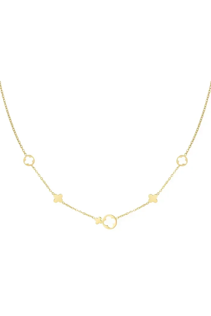 Ketting klaver - goud
