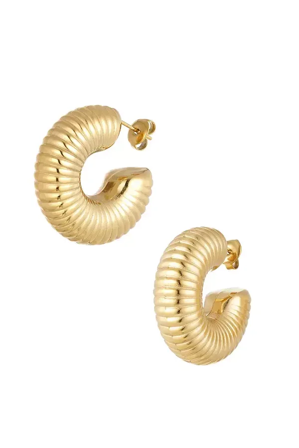 Oorbellen halve maan - goud