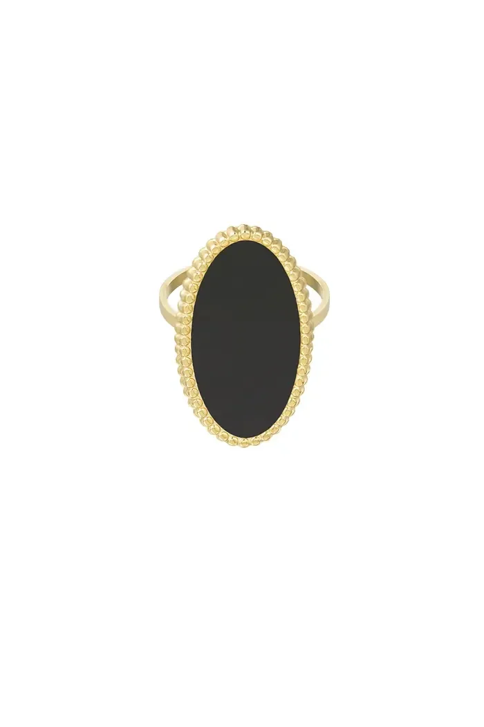 Ring vintage zwart-goud
