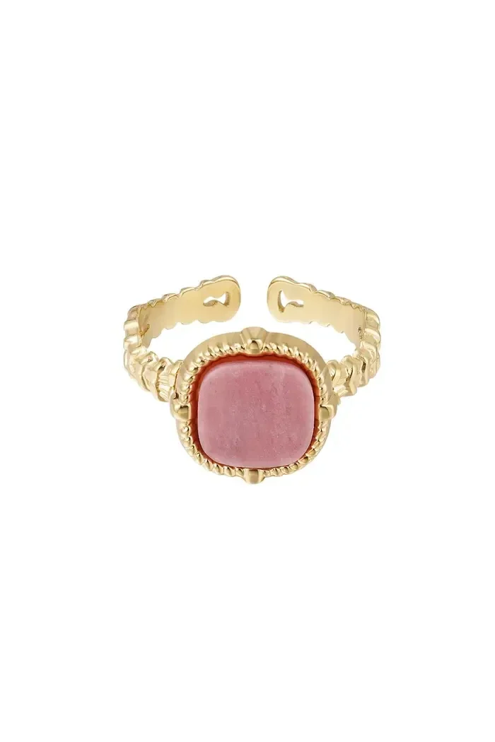 Statement ring - roze