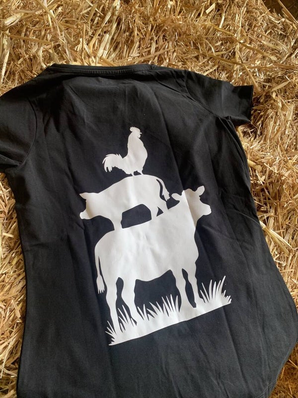 Kids T-shirt Koe, varken & haan