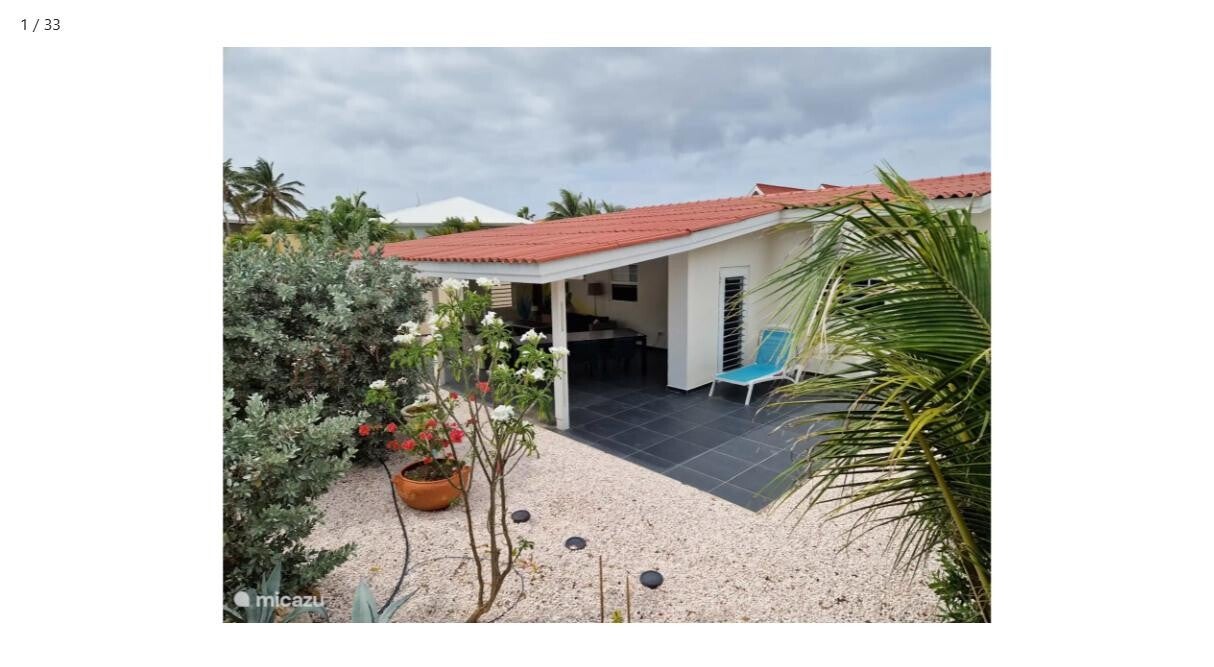 Bungalow Suikerdiefje, compact cozy vacation home surrounded by tropical greenery, St. Catharina, Curaçao