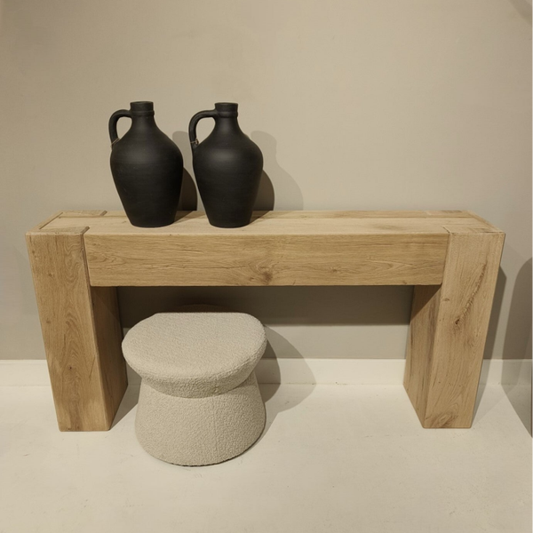 Rustieke eiken BEAM sidetable | Geborsteld eikenhout