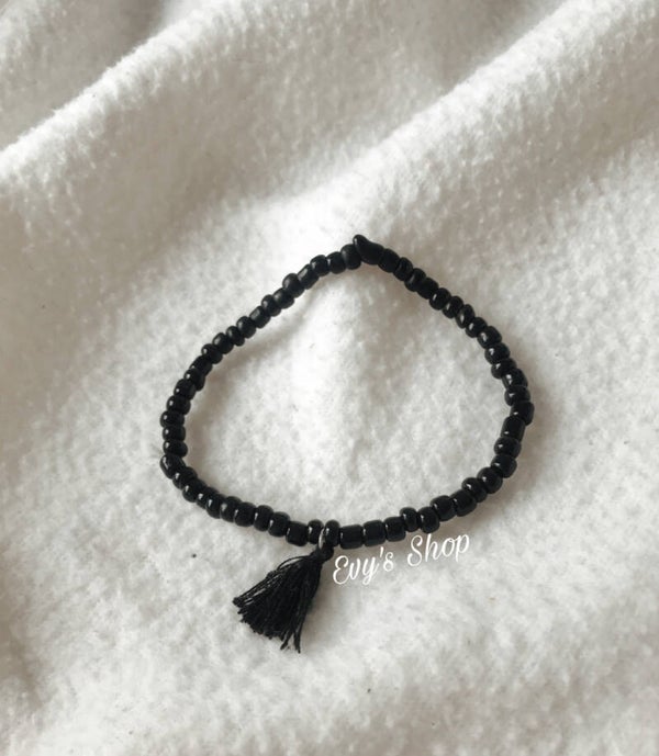 Black brush bracelet