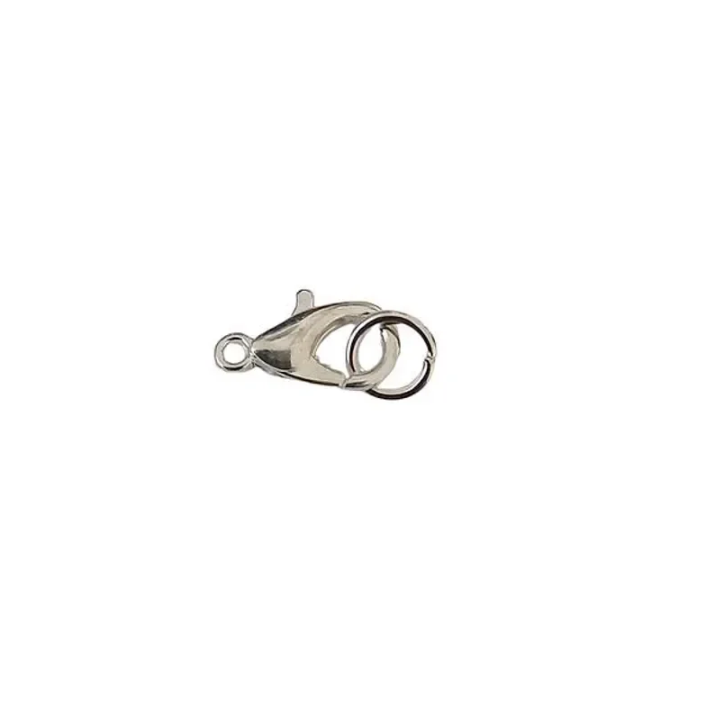 Fermoir mousqueton 12mm et anneau