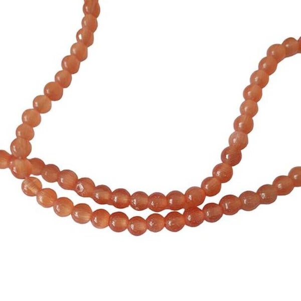 Perles rondes en verre œil de chat 4mm