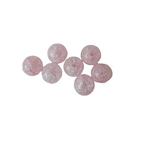 Perles de verre rondes craquelées 8mm