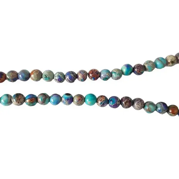 Jaspe impérial naturelle, teinte, perles rondes