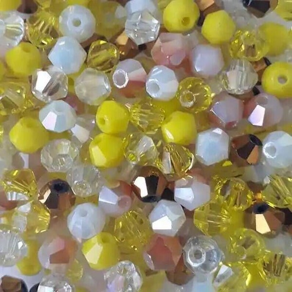Perles toupies 4mm, imitation cristal autrichien