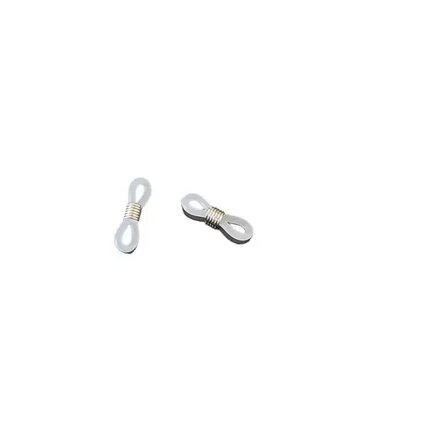 Attaches chaîne de lunettes, blanc/argenté