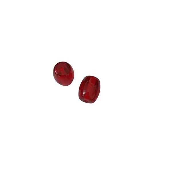 Perles baril en résine, rouge foncé