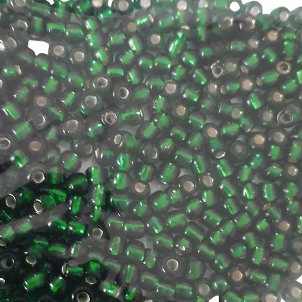 Perles de rocailles vert foncé 4mm