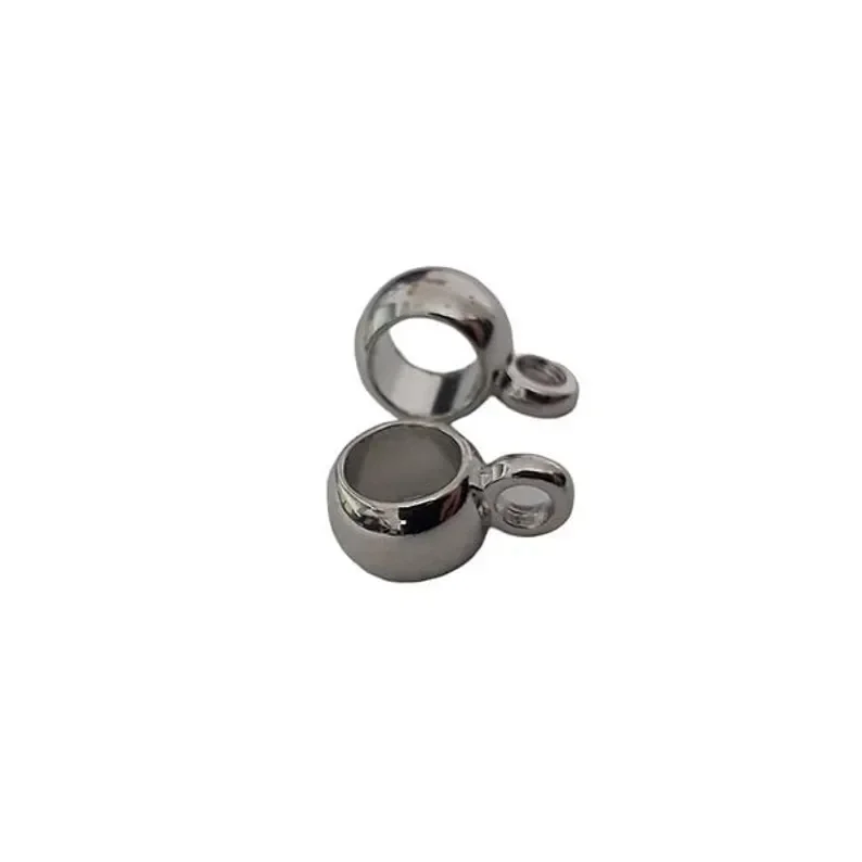 Perle de suspension argent mat