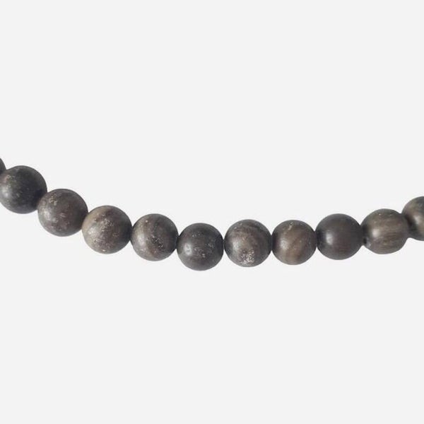 40 perles dentelle bois noir 8mm