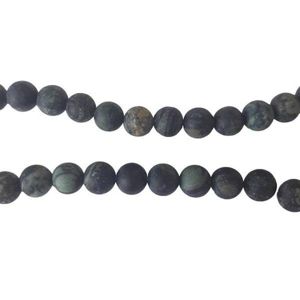40 perles jaspe kambaba mat 6mm