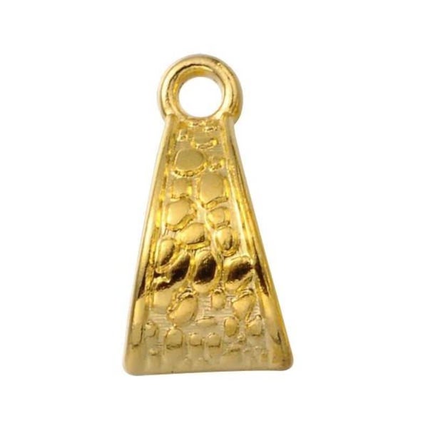 Bélière martelée 7x14mm doré