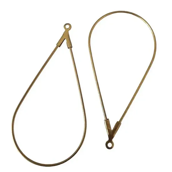 Supports Boucles d'oreilles gouttes dorées