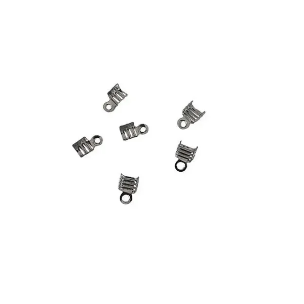 Embouts pour cordon argent mat