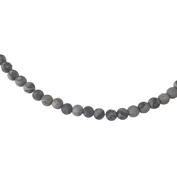 20 perles rondes jaspe picasso mat 4mm