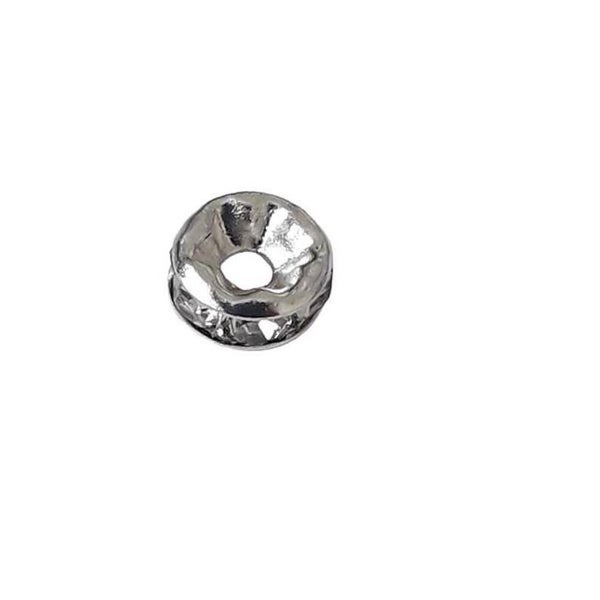 Rondelles intercalaires à strass transparents 4mm