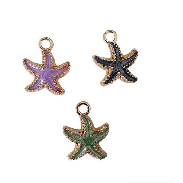 Breloque étoile de mer en émail